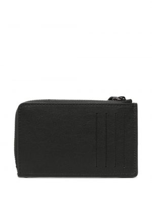 Kožená peněženka Longchamp černá