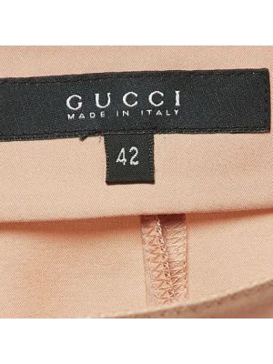 Falda de seda Gucci Vintage beige