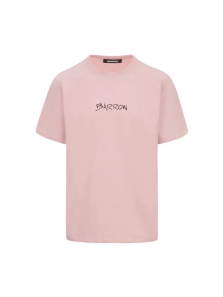 Koszulka z nadrukiem z krótkim rękawem Barrow różowa