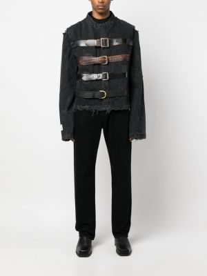 Džínová bunda s oděrkami Gallery Dept. černá