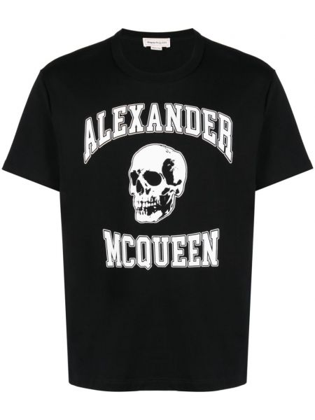 Painettu t-paita Alexander Mcqueen musta