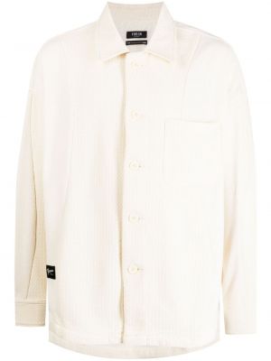 Риза от рипсено кадифе Five Cm бяло
