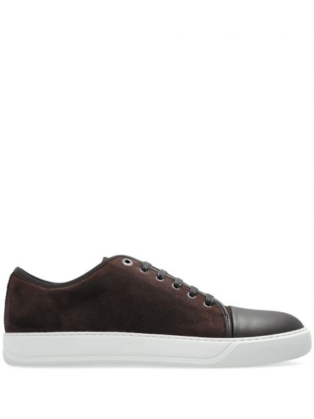 Bőr sneakers Lanvin barna