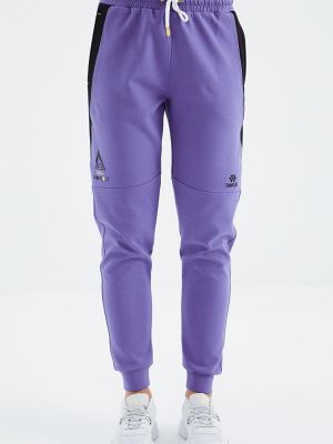 Спортивный костюм на шнуровке в полоску Tommylife фиолетовый