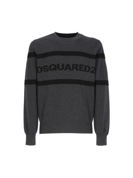 Sweter wełniany Dsquared2 szary
