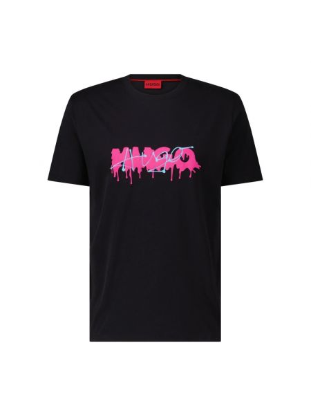 Koszulka z nadrukiem Hugo Boss czarna
