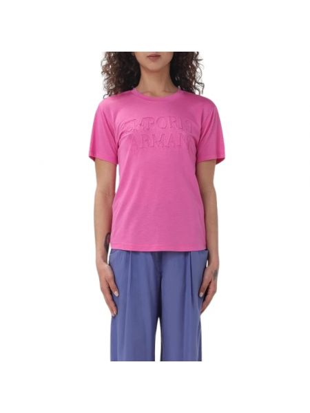 Koszulka Emporio Armani różowa