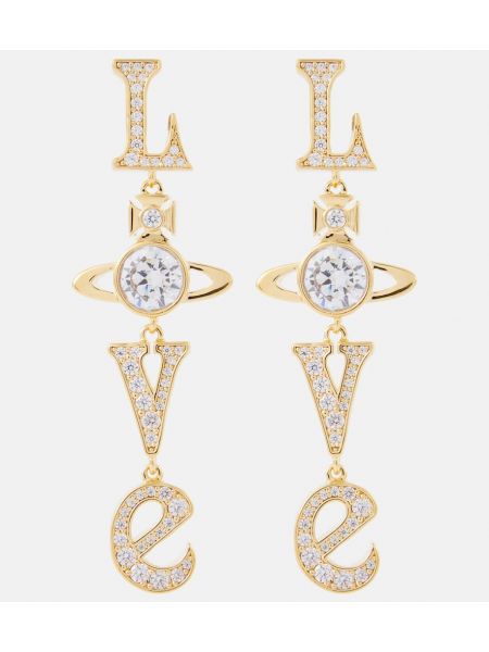 Boucles d'oreilles à boucle en cristal Vivienne Westwood