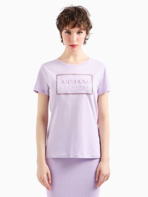 Camiseta manga corta Armani Exchange violeta