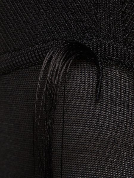 Robe longue brodé en mesh Jacquemus noir