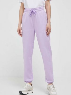 Pantaloni sport din bumbac Adidas By Stella Mccartney - violet