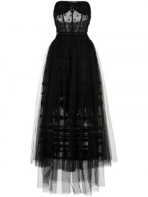 Mini vestido de tul plisado Ermanno Scervino negro
