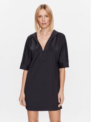 Voľné priliehavé šaty Sisley čierna