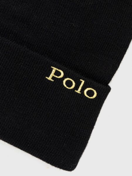 Gyapjú sapka Polo Ralph Lauren fekete