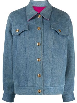 Denim jakna Chanel Pre-owned modra