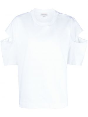 Oversize t-shirt aus baumwoll Alexander Mcqueen weiß
