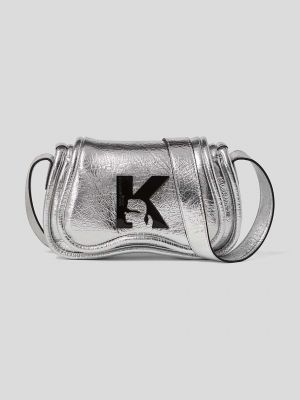 Torba na ramię Karl Lagerfeld Jeans srebrna