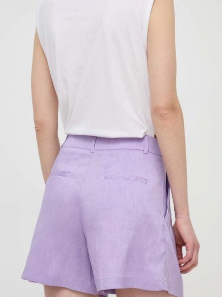 Pantaloni cu talie înaltă de in Silvian Heach violet