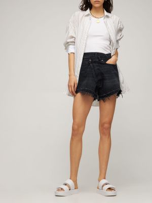 Shorts en jean R13 noir