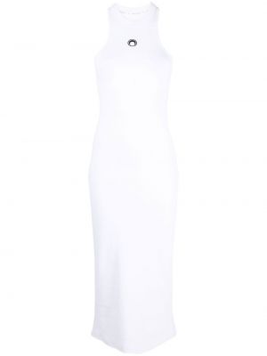 Αμάνικο φόρεμα με σχέδιο Marine Serre λευκό