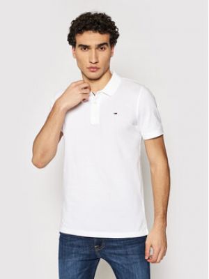 Polo slim Tommy Jeans blanc