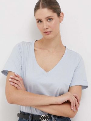 Koszulka bawełniana Calvin Klein niebieska