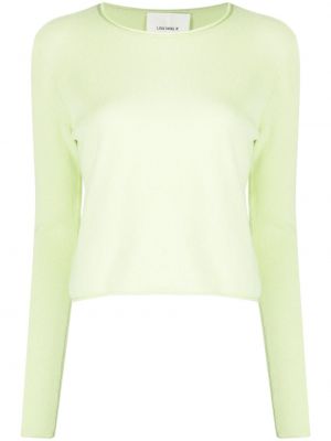 Кашмирен пуловер с кръгло деколте Lisa Yang зелено