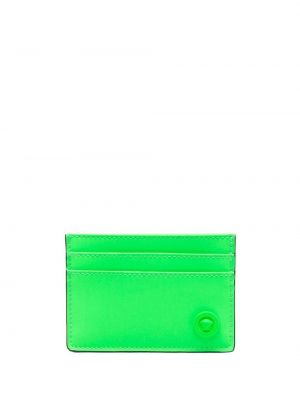 Usnjena denarnica Versace zelena