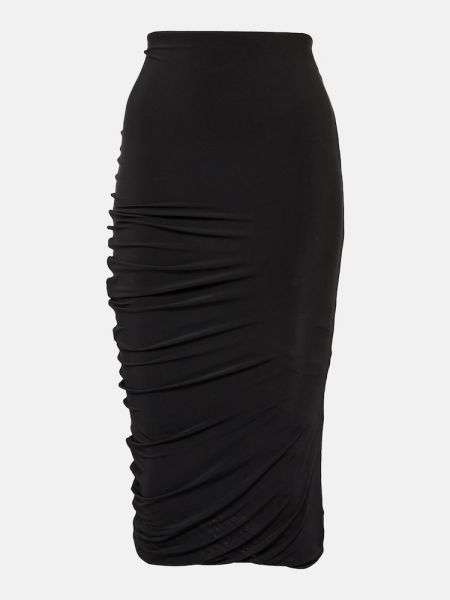 Viskózové midi sukně Isabel Marant - černá