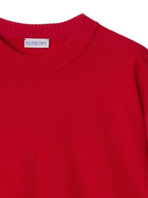 Sweter z okrągłym dekoltem Burberry czerwony