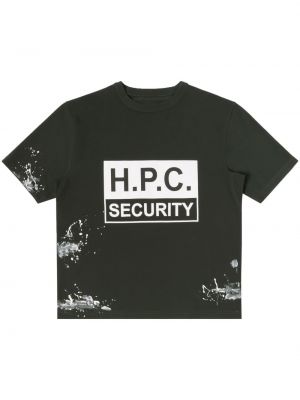 Βαμβακερή μπλούζα με σχέδιο Heron Preston μαύρο