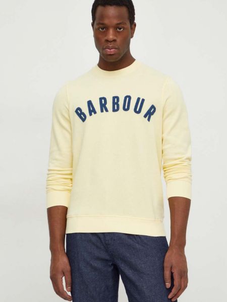 Меланжевый свитер Barbour желтый