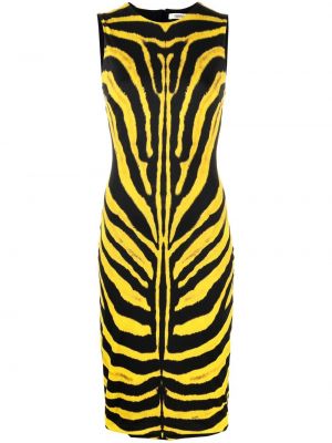 Tigrované šaty s potlačou Roberto Cavalli