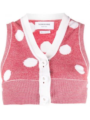 Top a pois Thom Browne rosso