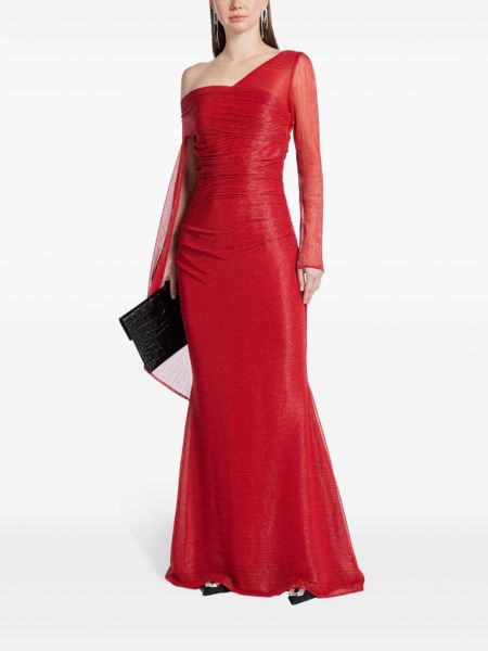 Asymetrické večerní šaty Talbot Runhof červené