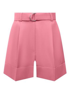 Розовые шерстяные шорты Miu Miu