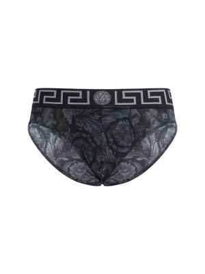 Памучни бикини с принт черно Versace Underwear
