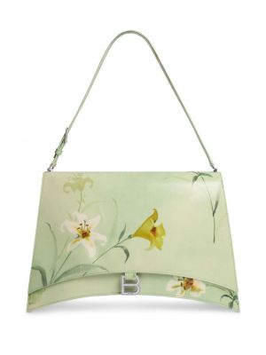 Květinová kabelka s potiskem Balenciaga