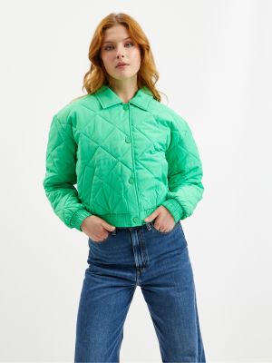 Prošívaná džínová bunda Tom Tailor Denim zelená