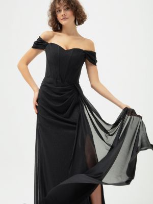 Černé večerní šaty Lafaba