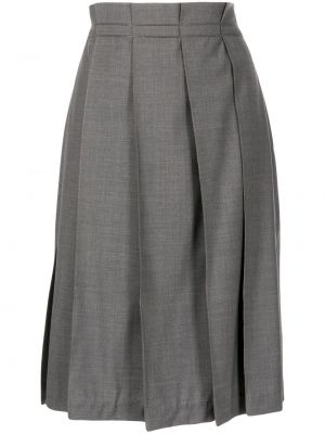 Plisované midi sukně Brunello Cucinelli šedé