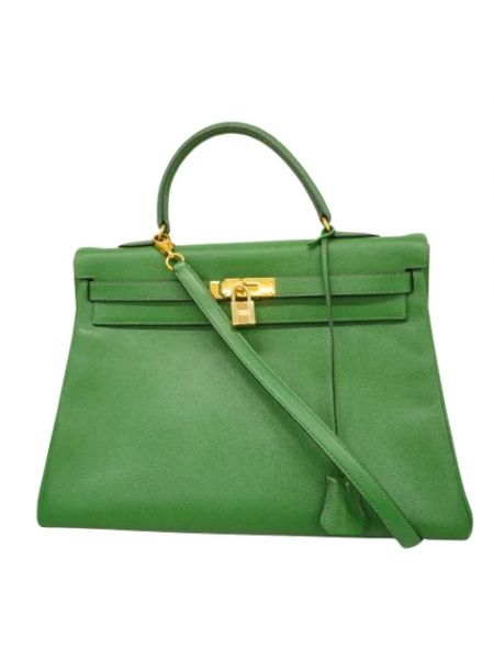 Torebka skórzana Hermès Vintage zielona