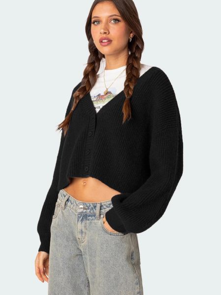 Пуловер с копчета Madmext черно