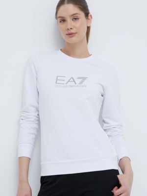 Блуза с дълъг ръкав Ea7 Emporio Armani бяло