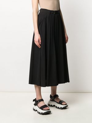 Długa spódnica plisowana Prada czarna