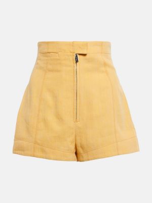 Shorts en lin Jacquemus jaune
