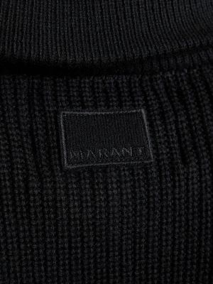 Vlněný svetr na zip Marant černý