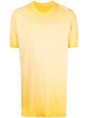 T-shirt con scollo tondo Boris Bidjan Saberi giallo