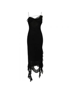Sukienka z falbankami Acne Studios czarna