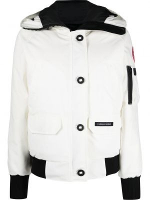 Dūnu jaka ar kapuci Canada Goose balts